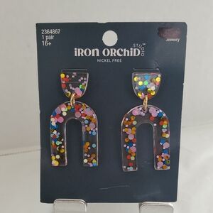 iRon ORChiD Colorful Confetti Earrings